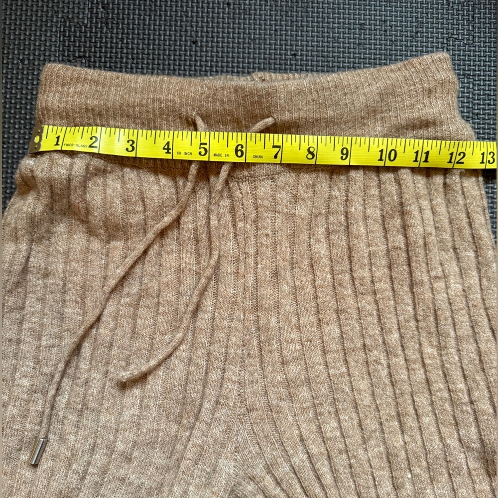 Free People Taupe Ribbed Knit Sweater Pants - Picture 7 of 8